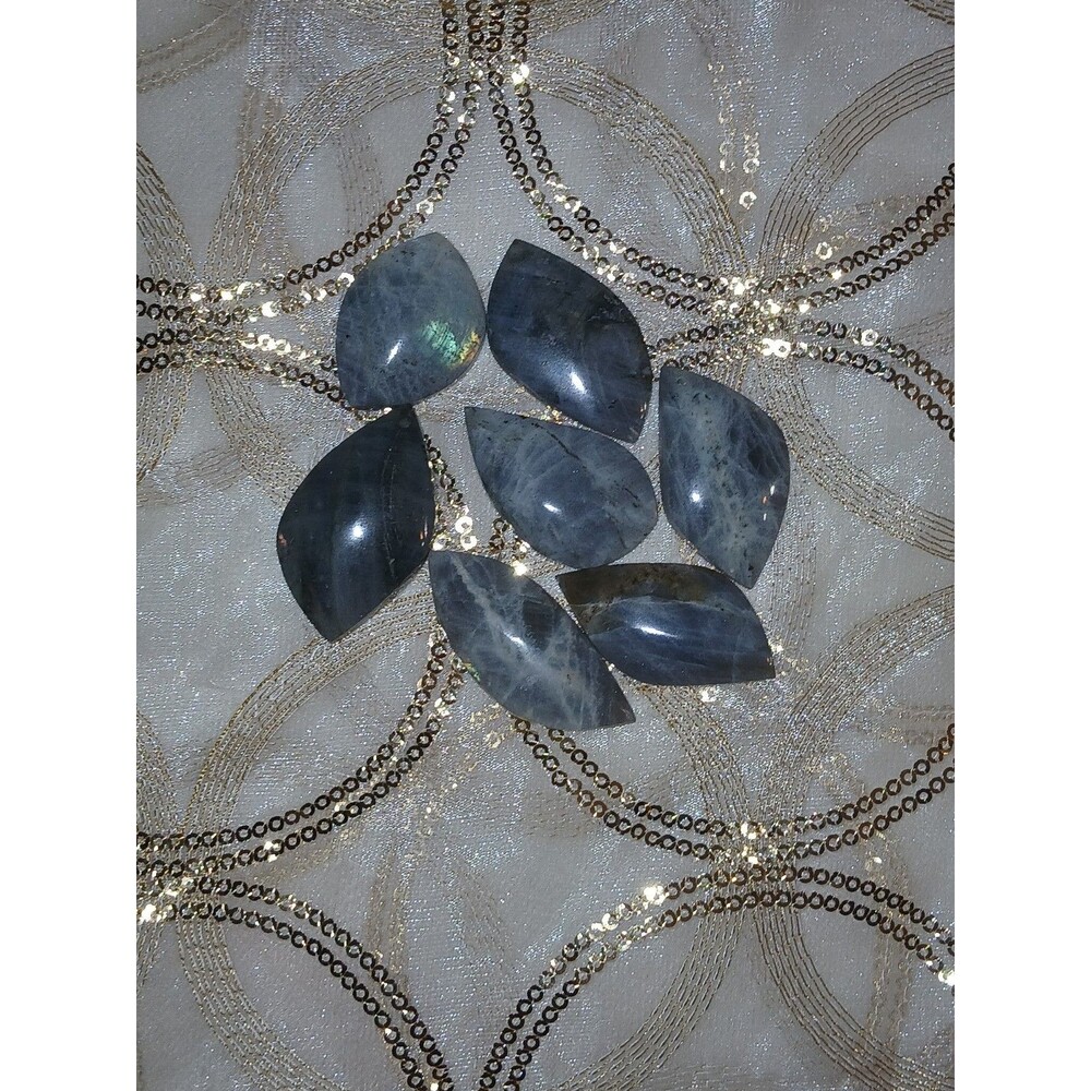 7 Pcs Labradorite Cabochons Loose Gemstones